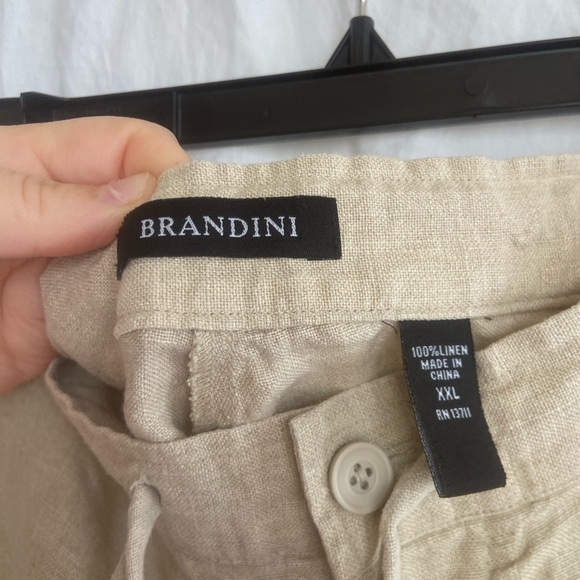 Brandini 100% Linen Straight Wide Leg Tie Waist Size XXL - Picture 8 of 13